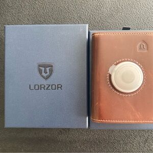 Lorzor Apple Air Tag Wallet Brown Leather Brand New